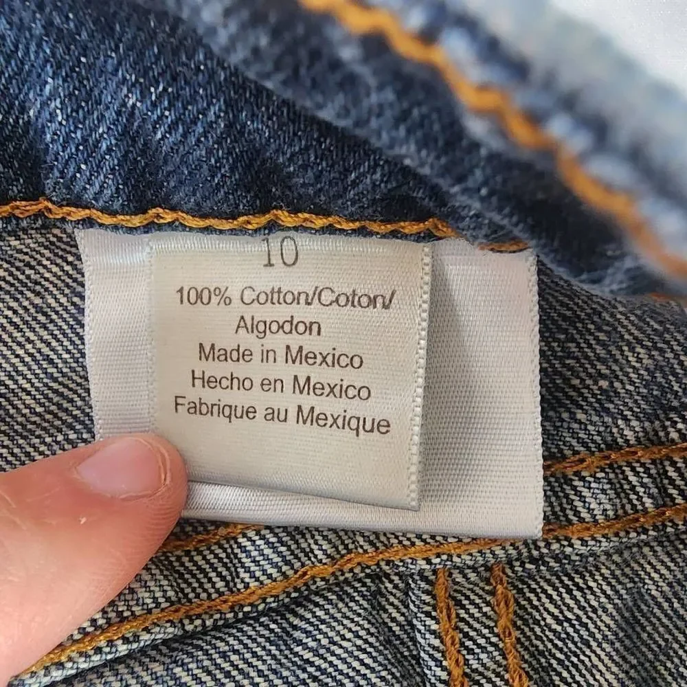 Stetson Denim Y2K Skirt A-Line Blue Jean Cotton Size 10